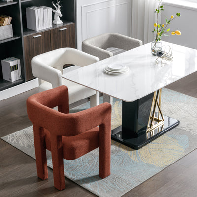 Ivy | Orange Accent Chair Dining Chair for Living Room, Bedroom, Dining Room