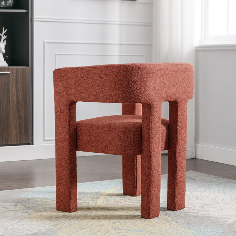 Ivy | Orange Accent Chair Dining Chair for Living Room, Bedroom, Dining Room