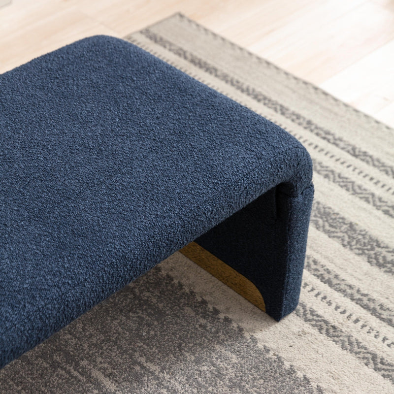 Theodora Bench - Blue Boucle