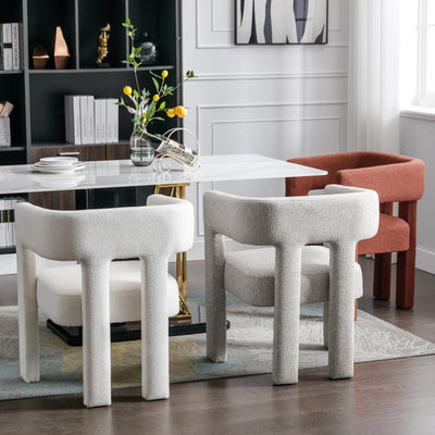 Ivy | Orange Accent Chair Dining Chair for Living Room, Bedroom, Dining Room