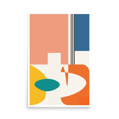 "A Lemon's Picnic" Mid Century Modern Art Print